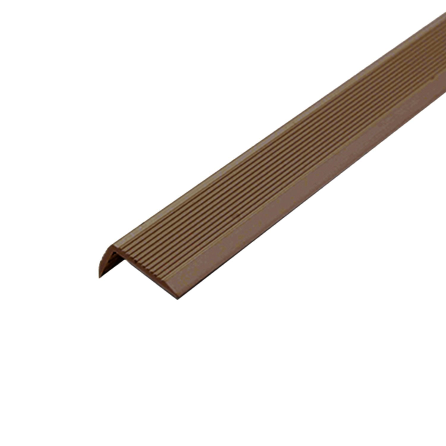 Champagne Multi Angle End Trim, a versatile strip for capping floor edges at various angles.