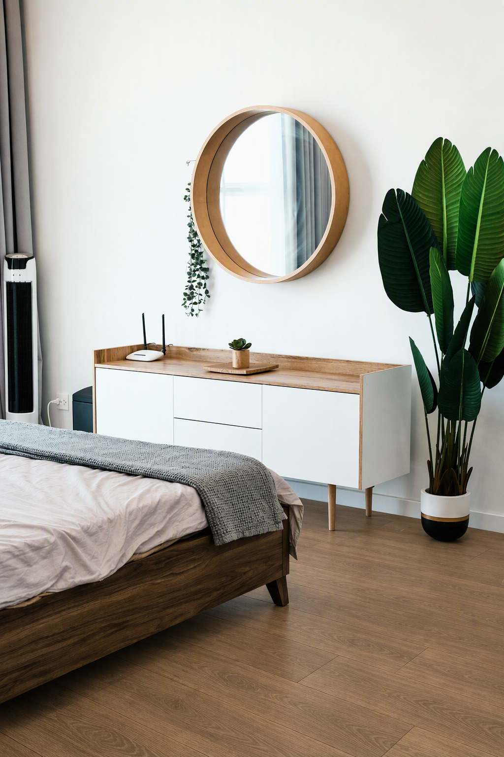 Modern Peninsula hybrid timber-look planks in a weathered oak finish, perfect for coastal and industrial interiors.