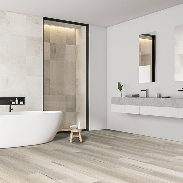 High-resolution Cascade Hybrid Flooring showing realistic timber grain and a sleek, multi-layered construction.