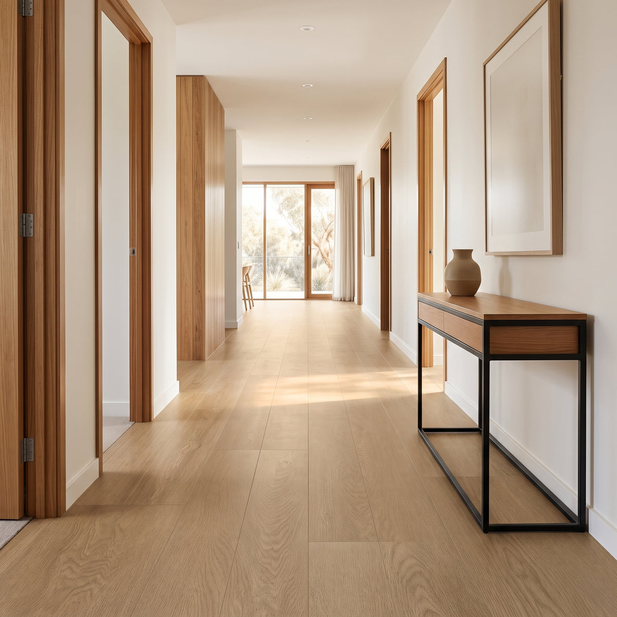 Ash vinyl flooring, smooth matte. Durable waterproof luxury vinyl planks with a soft, light-grey hardwood grain texture.