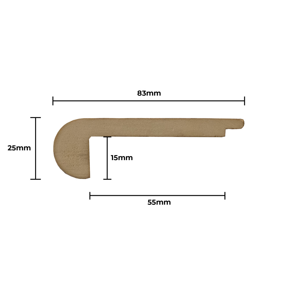 Spotted Gum Hybrid Flooring Stair Nose 8mm