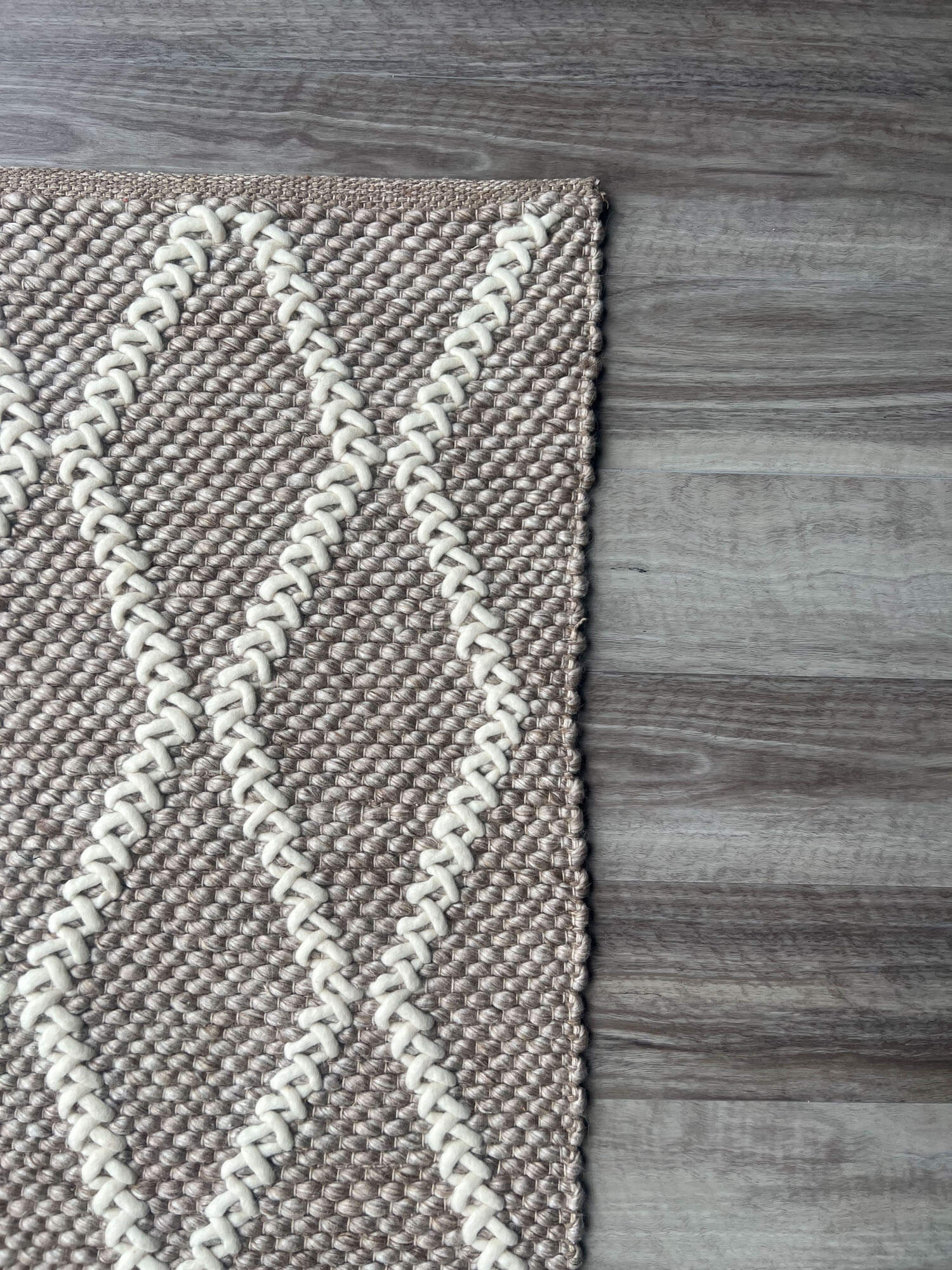Chevron Linen Rug