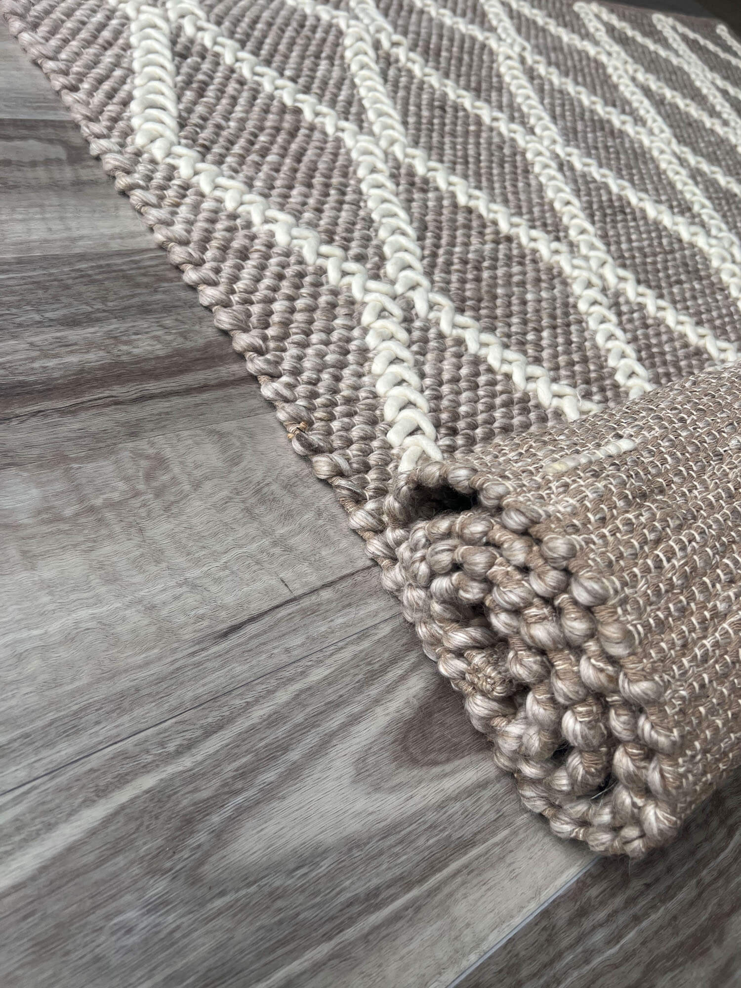 Chevron Linen Rug