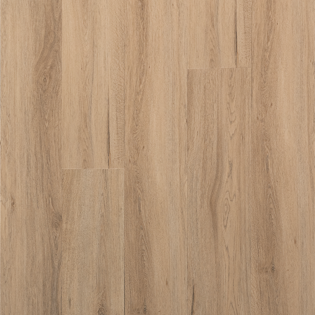 Slip-resistant Sandpaper vinyl planks featuring a tactile, micro-textured surface and durable, light-grey mineral tones.