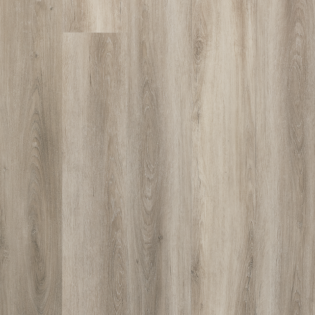 Ash Oak vinyl flooring with cool grey-brown tones and realistic oak grain for a modern, neutral home interior.