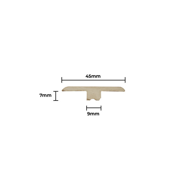 Brown Oak T-Mould Hybrid Flooring Expansion Trim 8mm