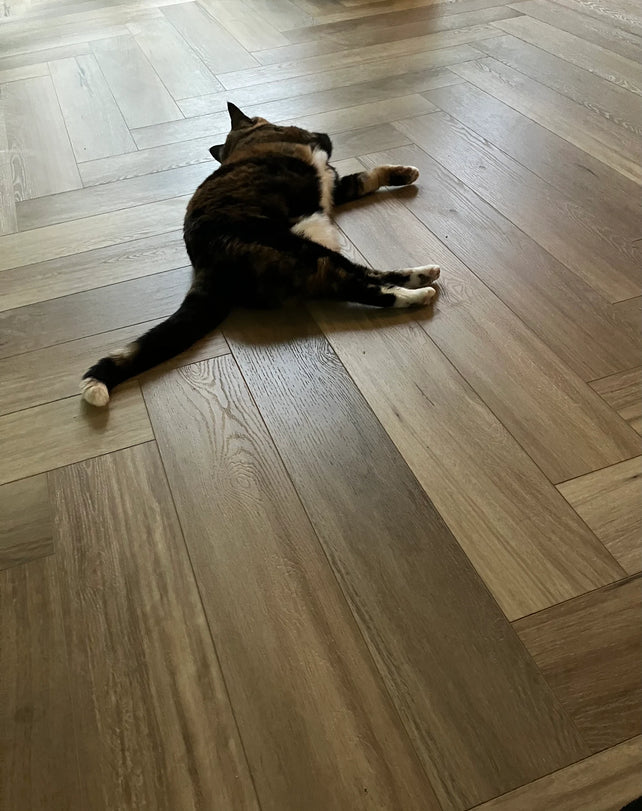 Coastal Blackbutt Hybrid Herringbone Flooring