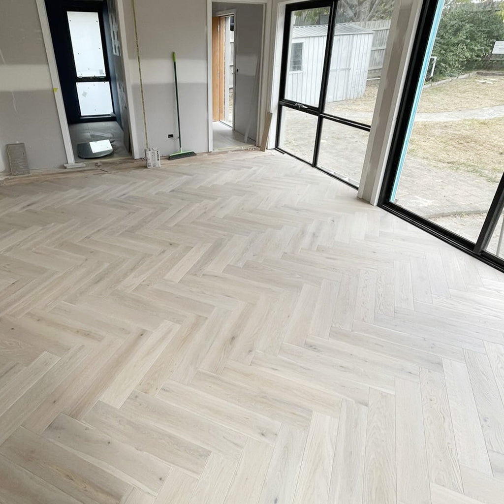 Beach Oak Timber Flooring Herringbone