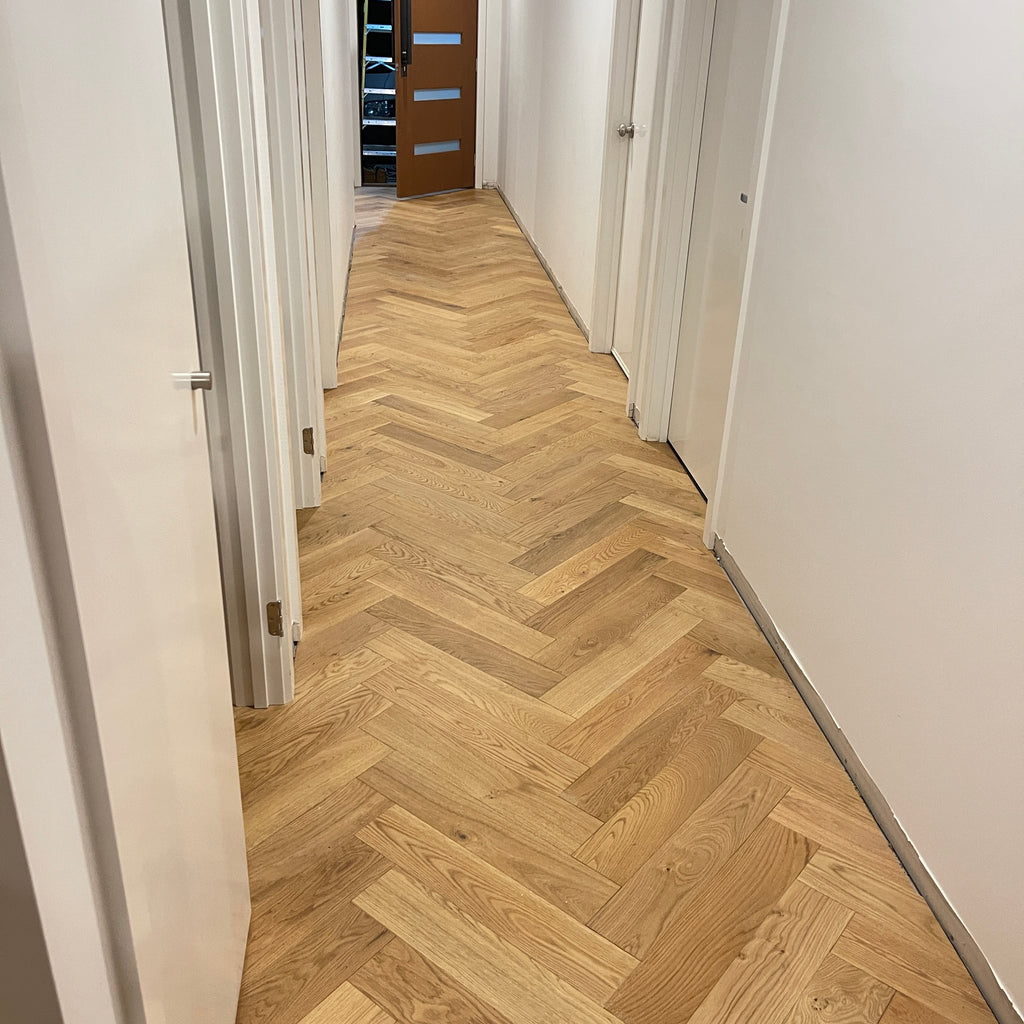 Natural Oak Timber Flooring Herringbone
